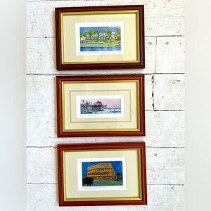 3 Vintage framed art prints